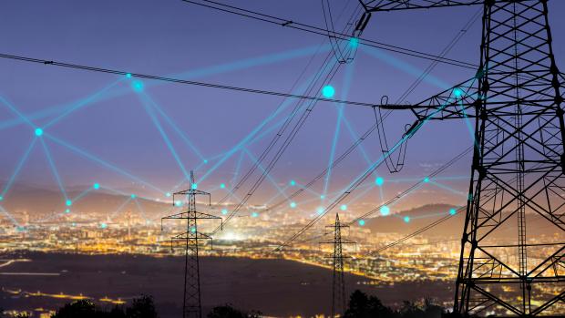 Shutterstock image of interconnecting power lines 