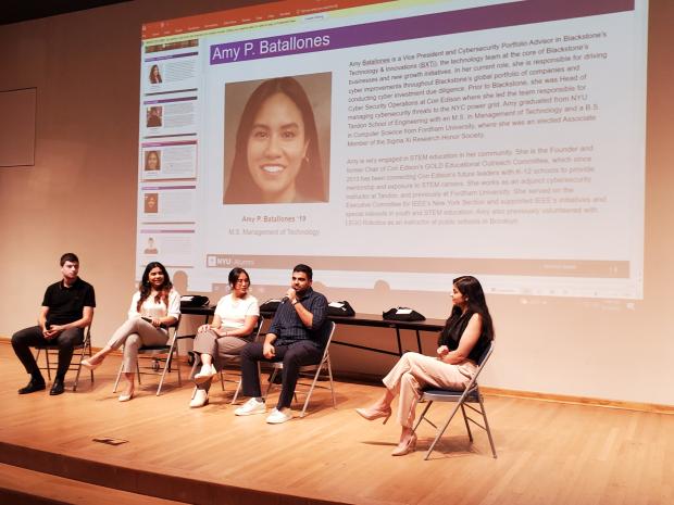 Young Alumni Panel Speaking to Students