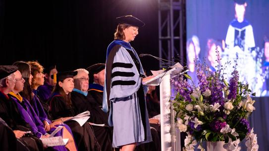 Dean Jelena Kovačević addresses the incoming class