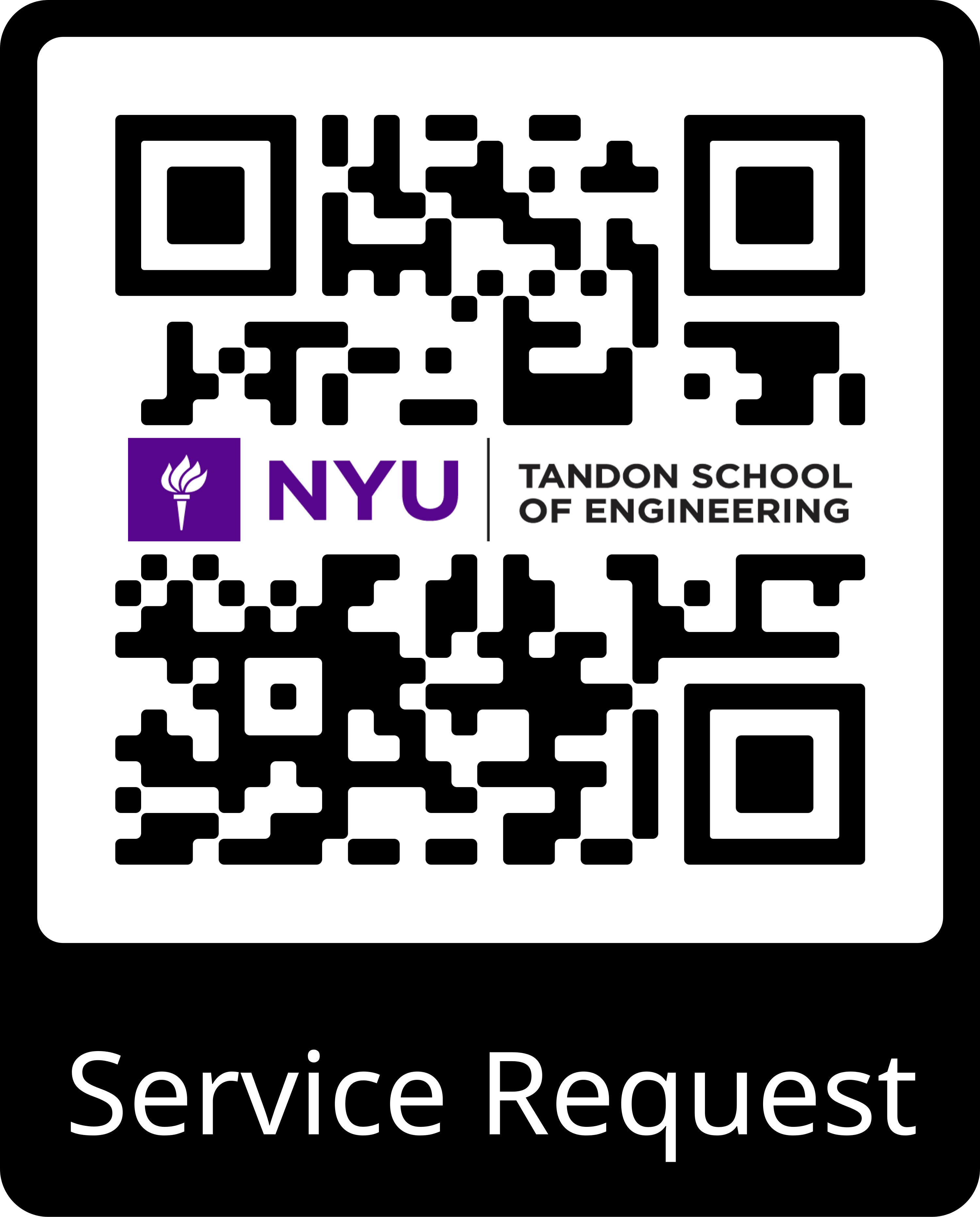 QR code for service requests